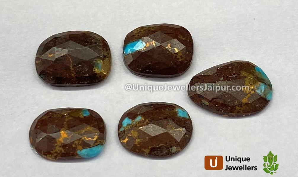 Copper Lava Mohave Turquoise Rose Cut Slices